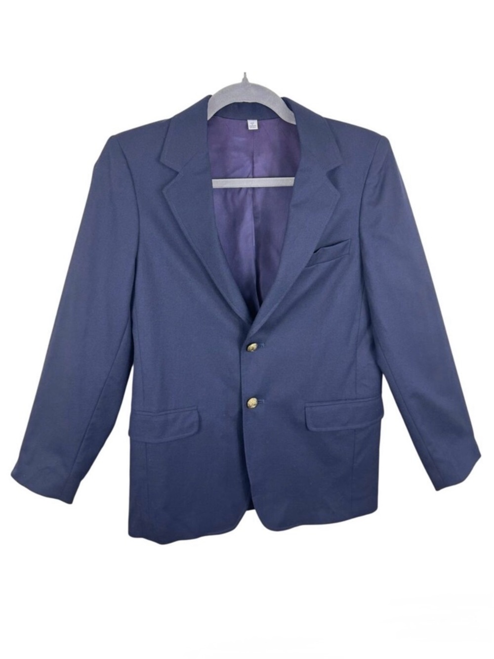 Talbots Kids Navy Blue Gold Button Single Breasted Uniform Blazer Kid's Size 14